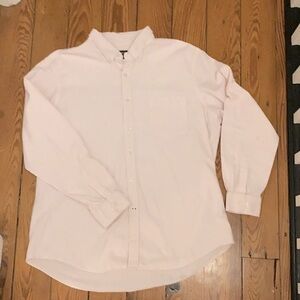 Club Room Pink White Striped Oxford Button Down Shirt XXL